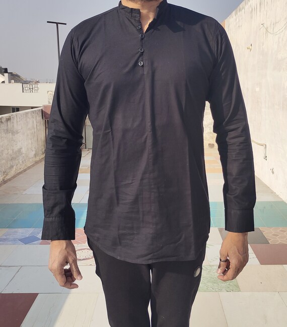 Sleeves Kurta Style Cotton Shirts 