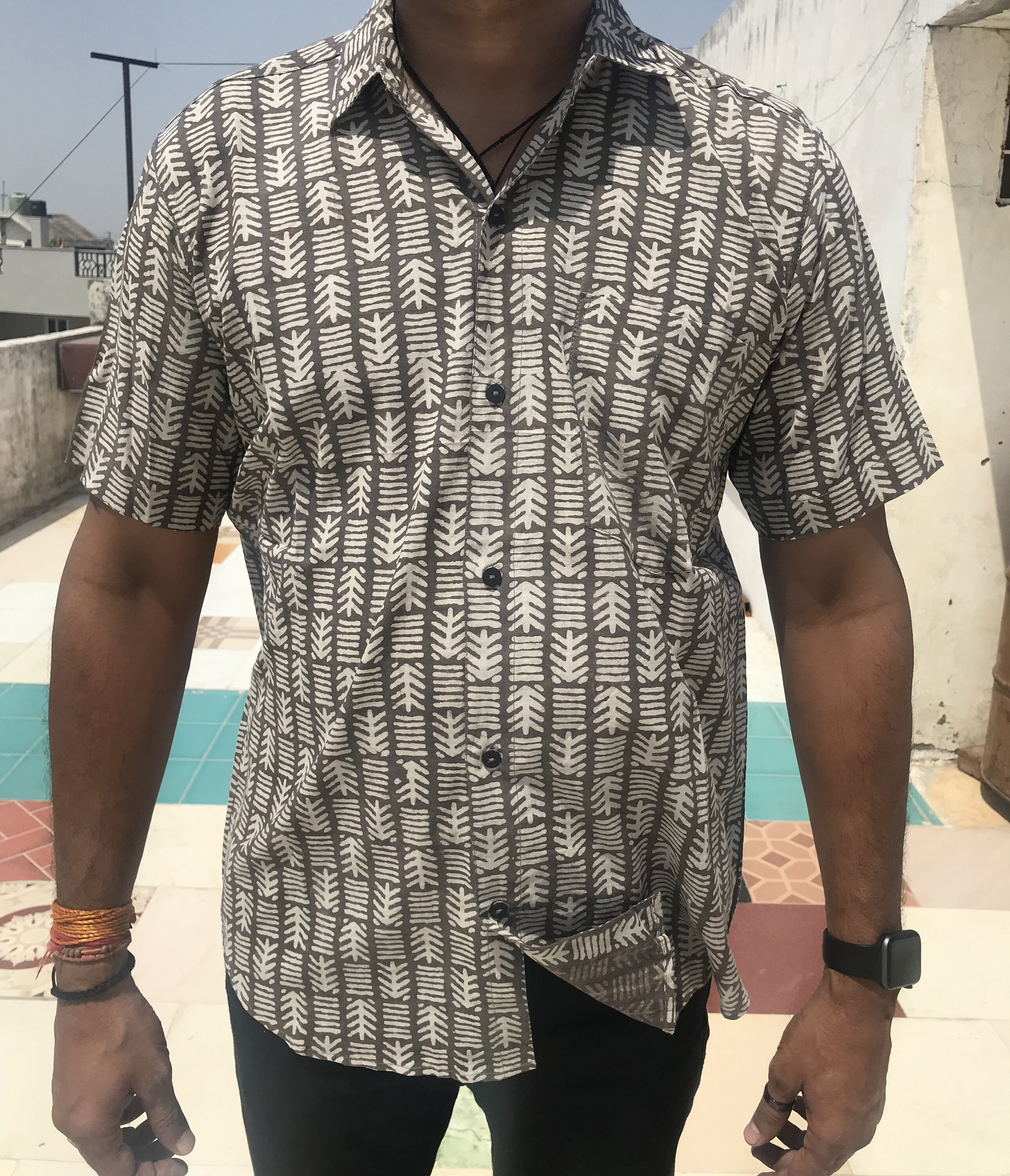 Handmade block print short sleeves shirts. indian hanmade Etsy