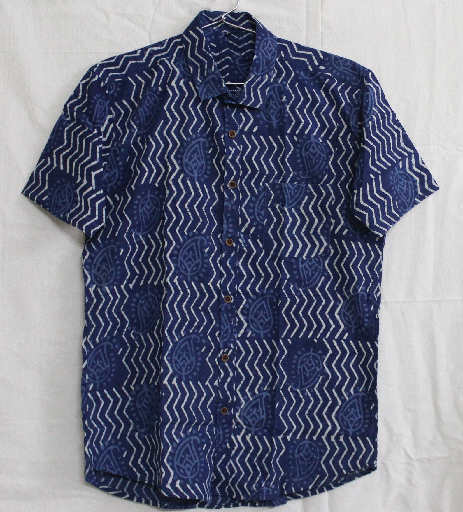 Indian Hand Block Print Shirt Print Summer Shirt Mens Cotton Etsy UK