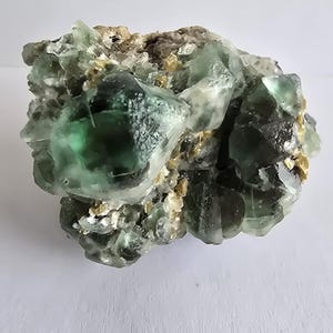 Green Fluorite Schorl Tourmaline-Erongo Namibia- Mineral Metaphysical Specimen #4732
