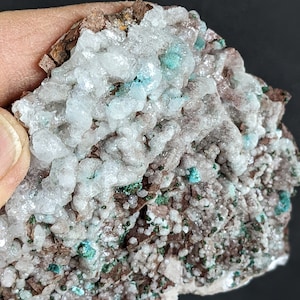 Selenite on Malachite Specimen from Mibladen Morocco- Metaphysical and Mineral Specimen # 4092