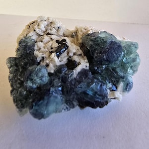 Green Fluorite with Schorl Tourmaline-Erongo Namibia- Mineral and Metaphysical Specimen #5030