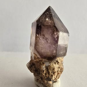 Smoky Amethyst Quartz Crystal Point from Brandberg Namibia-Metaphysical and Mineral Specimen #4982