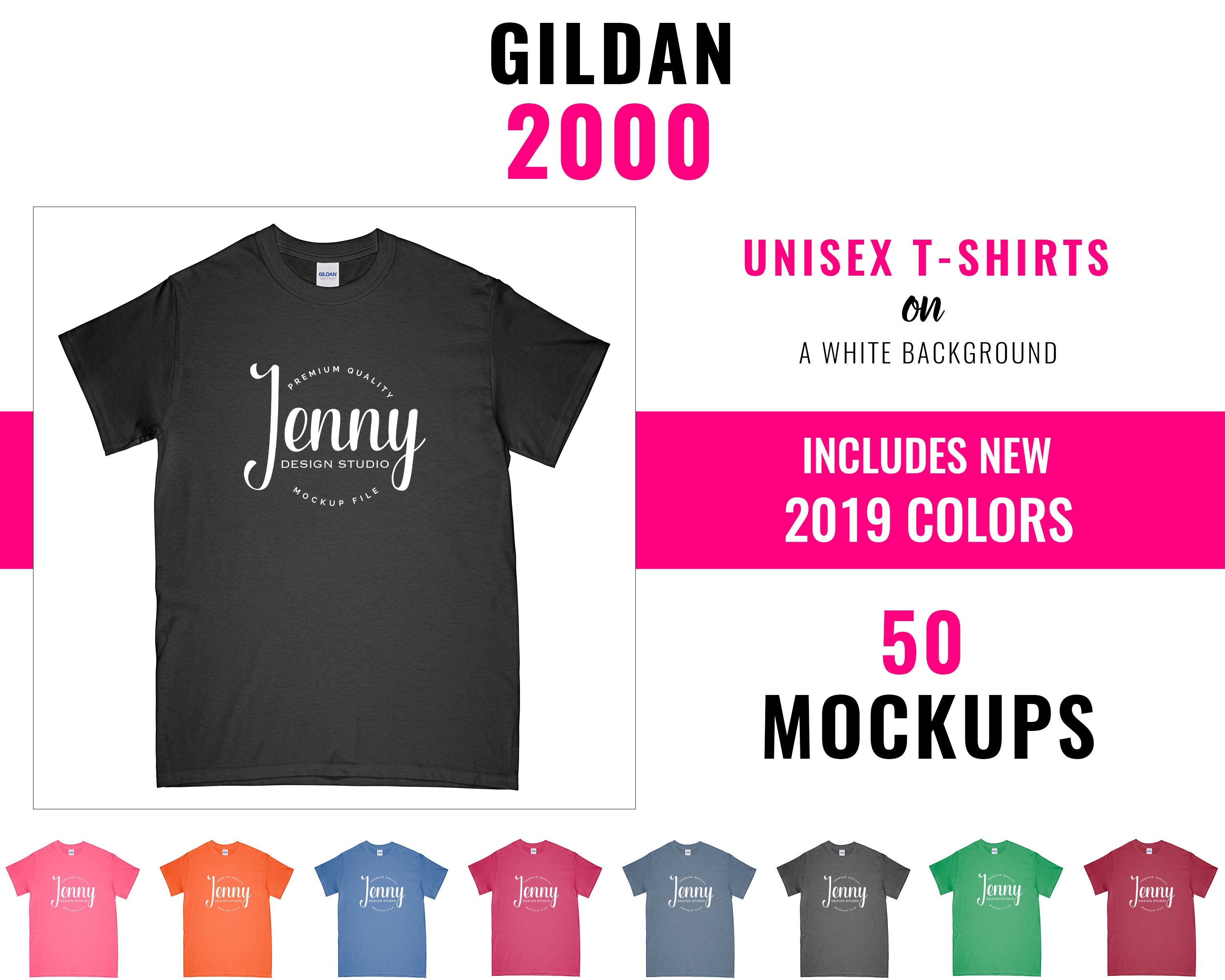 Download Gildan 2000 Mockup Bundle Tshirt Mockup Gildan Tshirt Etsy