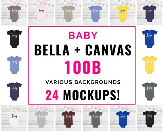 Bella Canvas 100b Mockup Bundle Bodysuit Mockup One Piece Etsy