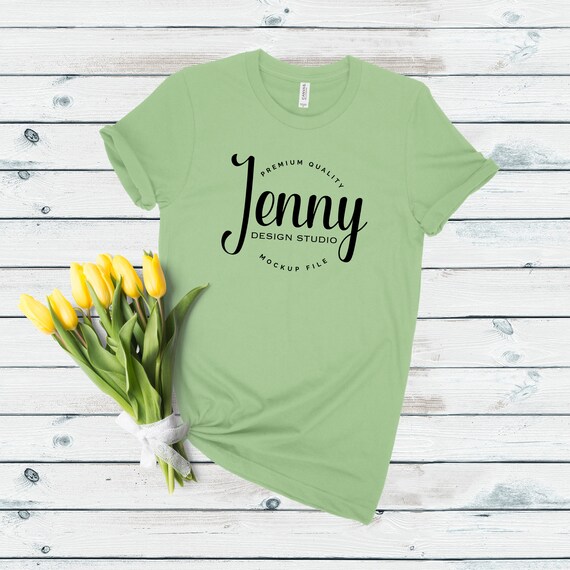 Bella Canvas 3001 Leaf Bella Canvas Mockup Unisex Tshirt Etsy