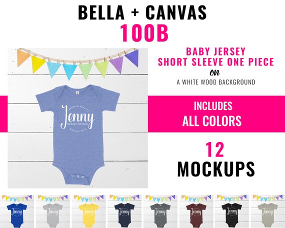 Bella Canvas 100b Mockup Bundle Bodysuit Mockup One Piece Etsy