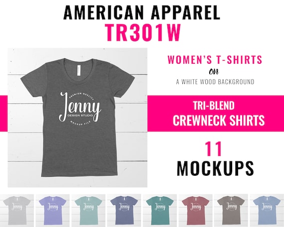 Download American Apparel Tr301w Mockup Bundle American Apparel Etsy PSD Mockup Templates