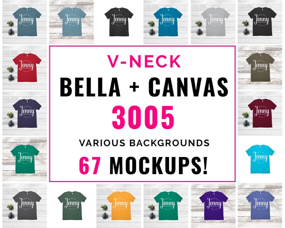 Bella Canvas 3005 Mockup Bundle Bella Canvas Bundle Bella Etsy