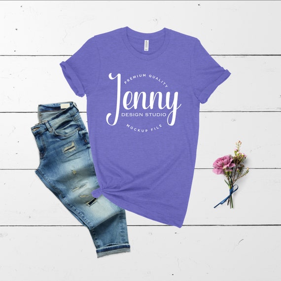 Bella Canvas 3001 Heather Lapis Bella Canvas Mockup Unisex Etsy