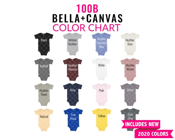Download Bella Canvas 100b Color Chart Mockup Bella Canvas Mockup Etsy