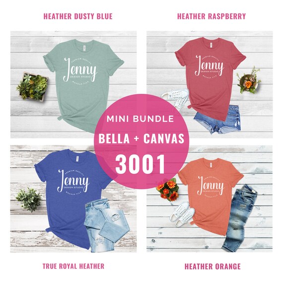 Bella Canvas 3001 Mockup Bundle Bella Canvas Bundle Bella Etsy