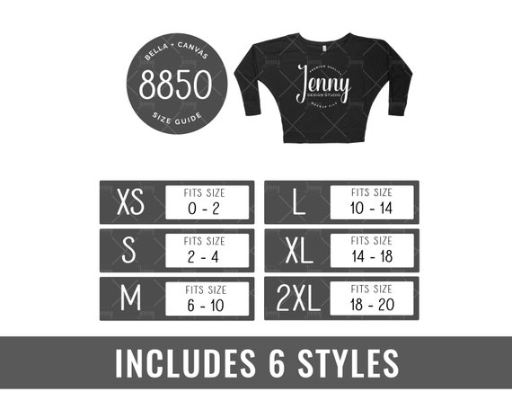 Etsy T Shirt Size Chart