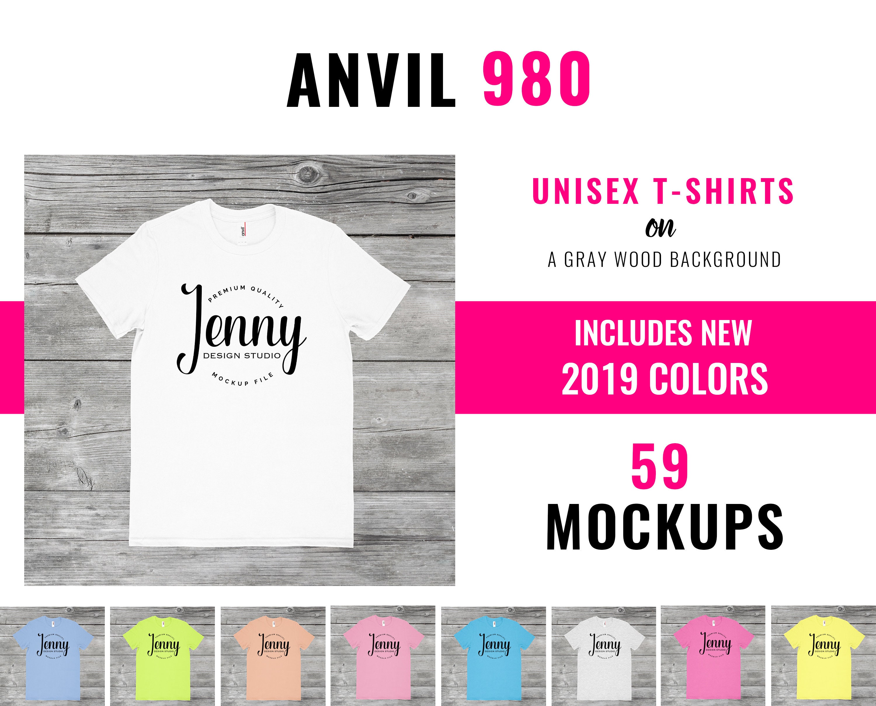 T-shirt Mockup Back of the Shirts Anvil Bundle Tshirt Mockup Shirt Mockup Anvil Mockup Anvil 980 Mockup Bundle Unisex Lightweight Tee