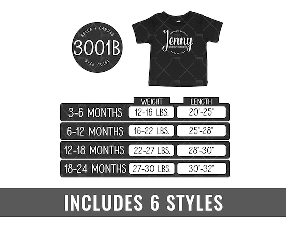 Etsy T Shirt Size Chart