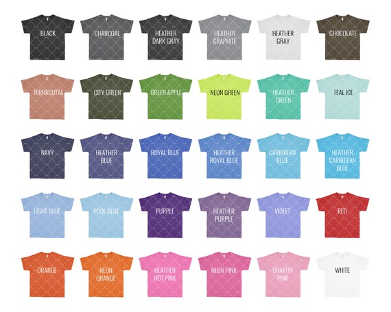 Download Anvil 990b Color Chart Mockup Anvil Mockup Every Color Etsy