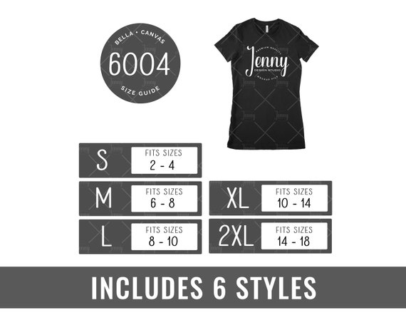 Etsy T Shirt Size Chart