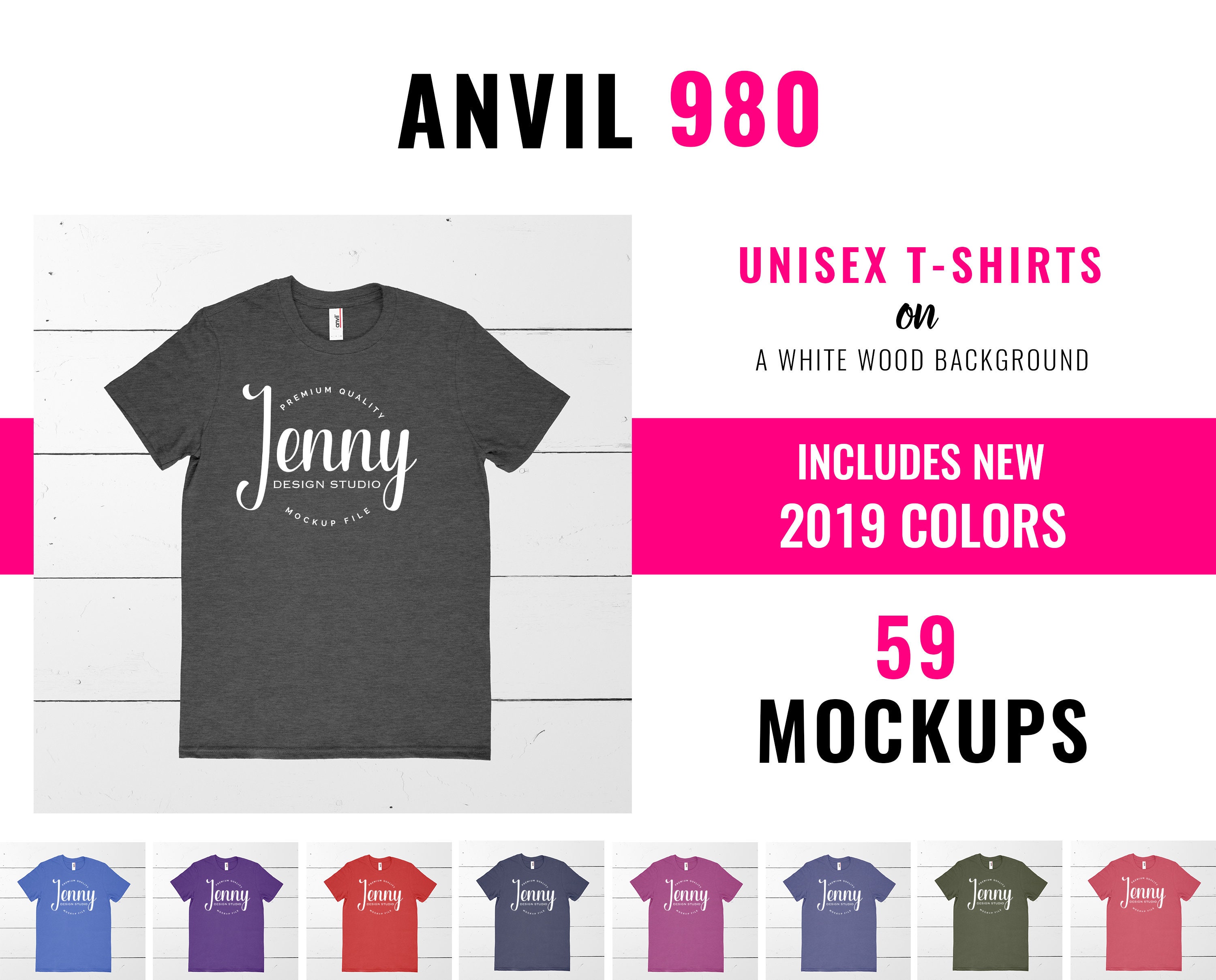T-shirt Mockup Back of the Shirts Anvil Bundle Tshirt Mockup Shirt Mockup Anvil Mockup Anvil 980 Mockup Bundle Unisex Lightweight Tee
