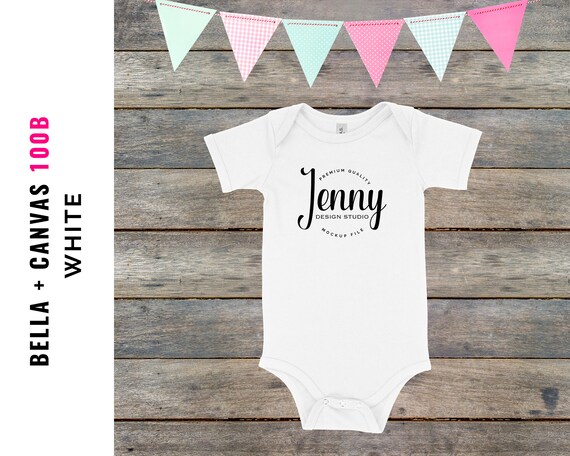 Bella Canvas 100b White Mockup Bodysuit Mockup One Piece Etsy