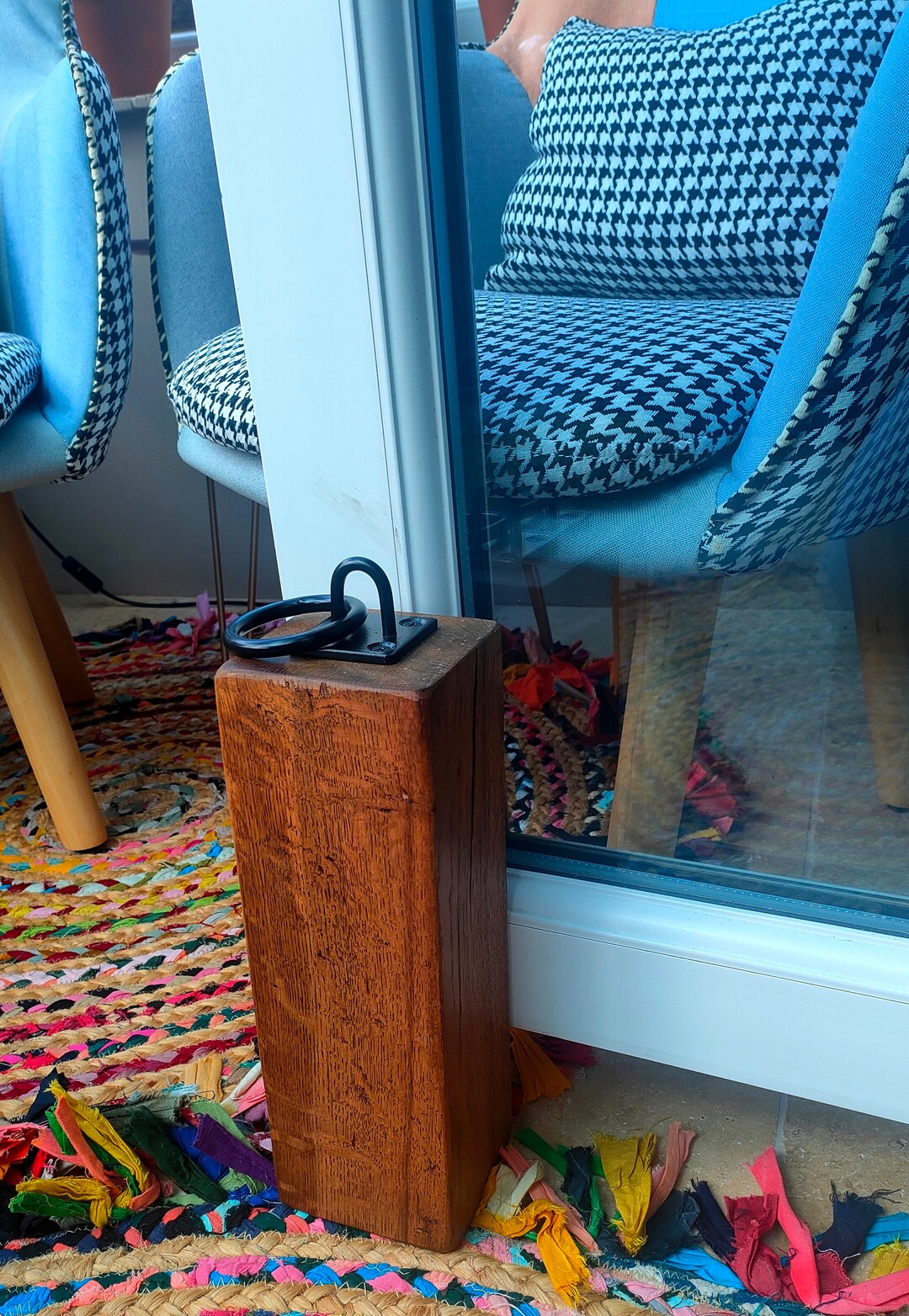 3kg Large Handmade Solid Oak Door Stop Size 30x10x10cm Rustic Door