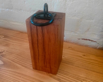 2kg Solid Oak Door Stop Rustic Door Block Stopper Heavy Handcrafted Weatherproof Varnished Door Stopper