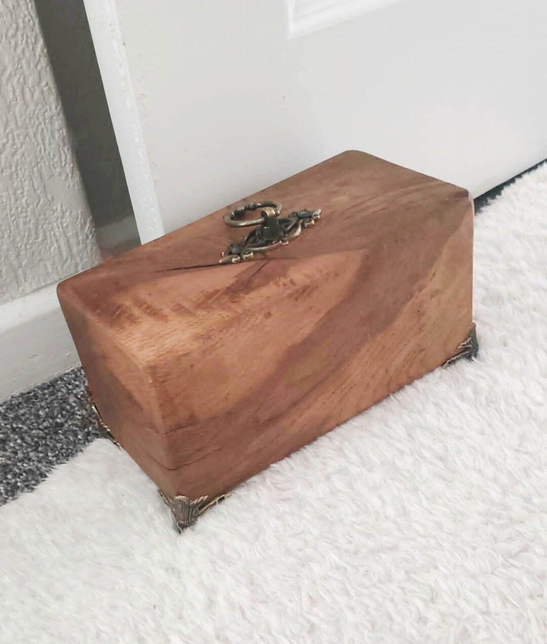 Solid Oak Door Stop Handmade Rustic Door Block Stopper Heavy Etsy