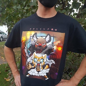ROCKING RED PANDA x Hyena Camiseta gráfica Rock Graphic Tee, Camiseta unisex