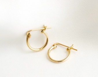 Small hoop earrings, Small gold hoop earrings, Tiny hoop earrings, Gold filled hoop earrings, 14K Gold earrings, Dainty gold hoop earrings