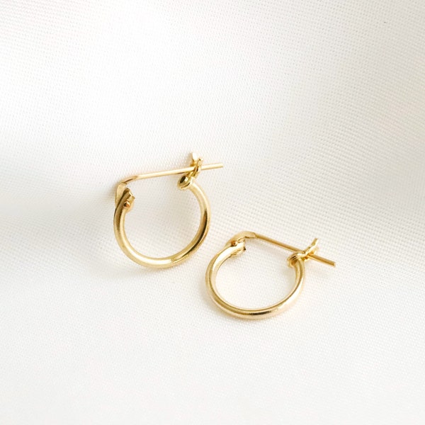 Small hoop earrings, Small gold hoop earrings, Tiny hoop earrings, Gold filled hoop earrings, 14K Gold earrings, Dainty gold hoop earrings