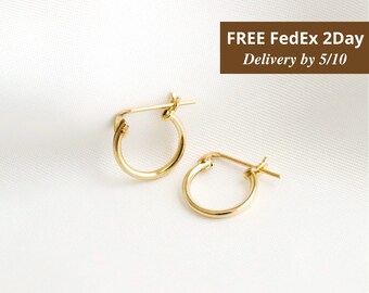 Small hoop earrings, Small gold hoop earrings, Tiny hoop earrings, Gold filled hoop earrings, 14K Gold earrings, Dainty gold hoop earrings