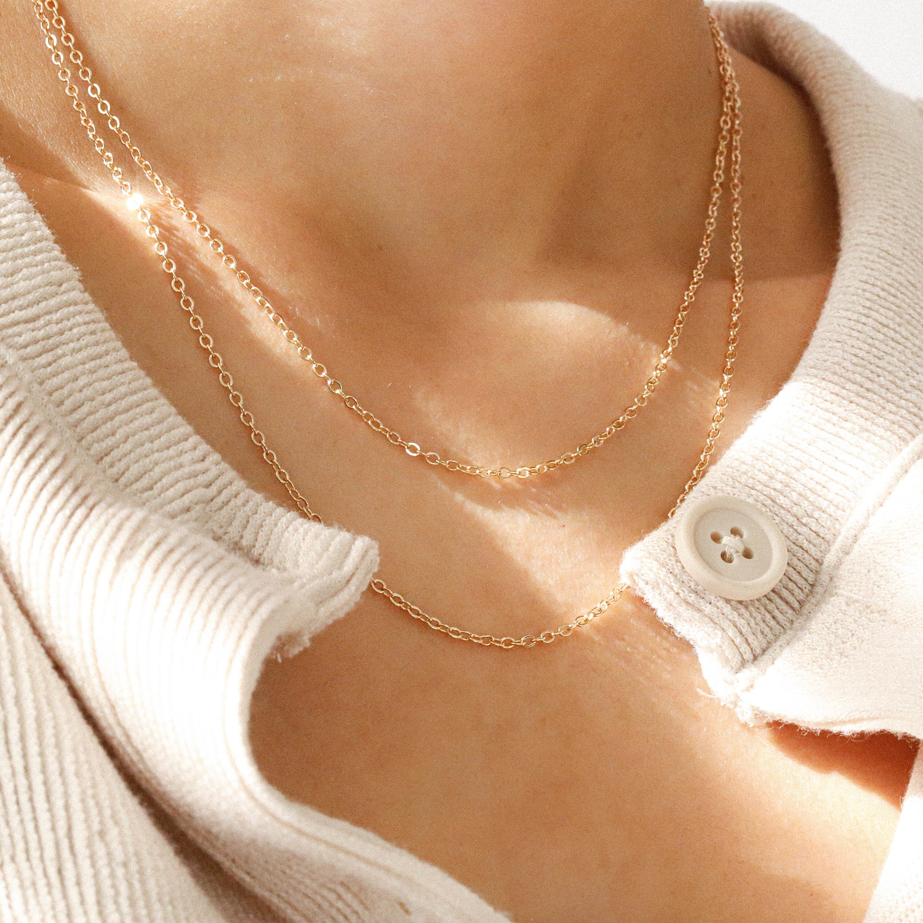 Gold Chain Necklace 14K Gold Necklace 