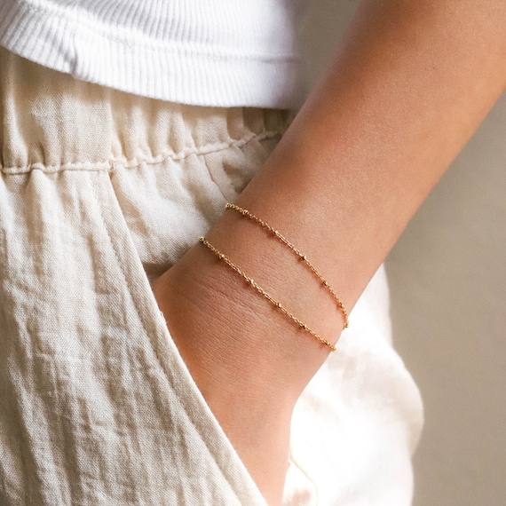 Gold Friendship Bracelet Personalized Couple Bracelet Custom Chain Bracelet 14K Gold Filled Dainty Bracelet Best Friend Bracelet Sister Etsy