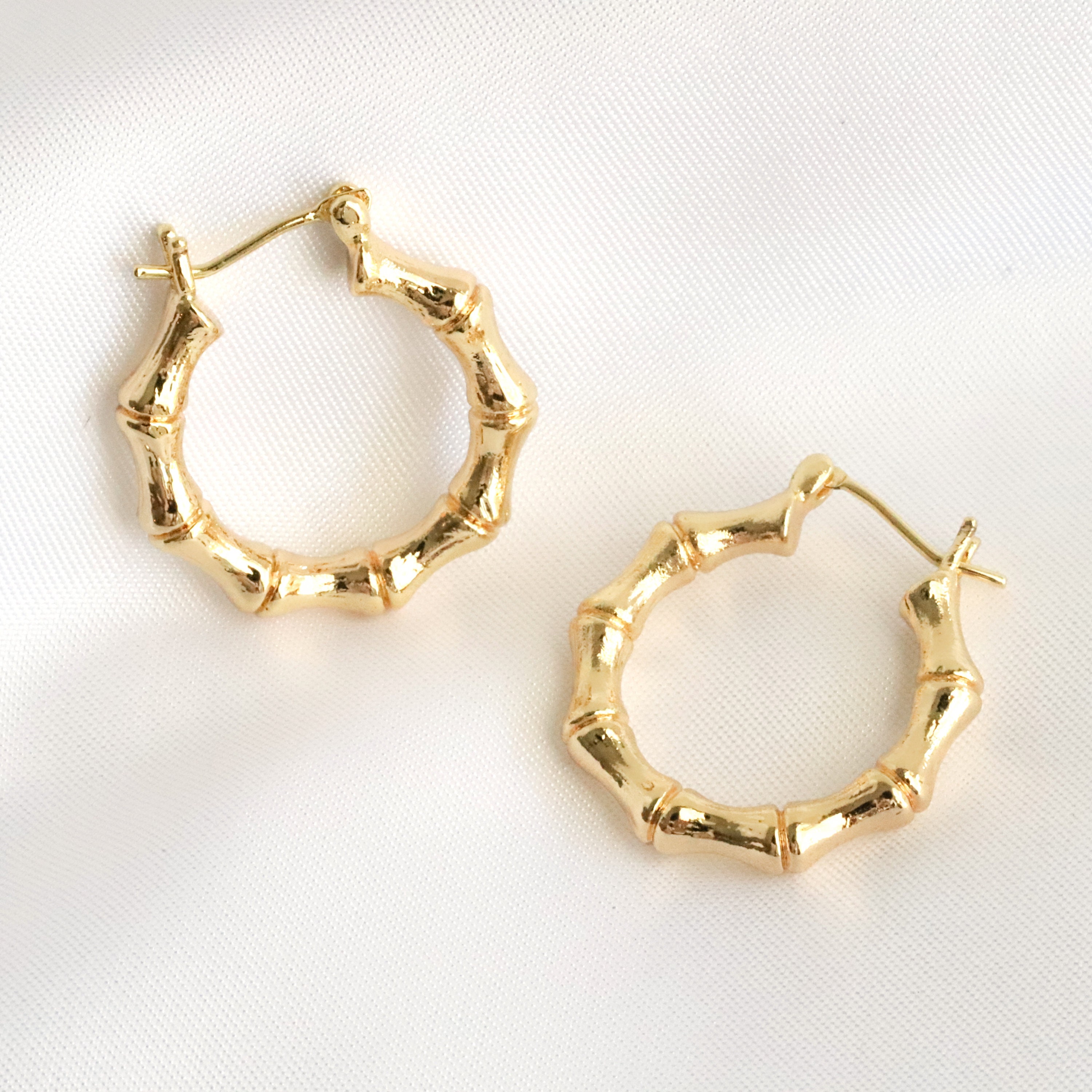 Big hoop earrings Bamboo hoop earrings Bamboo earrings Etsy