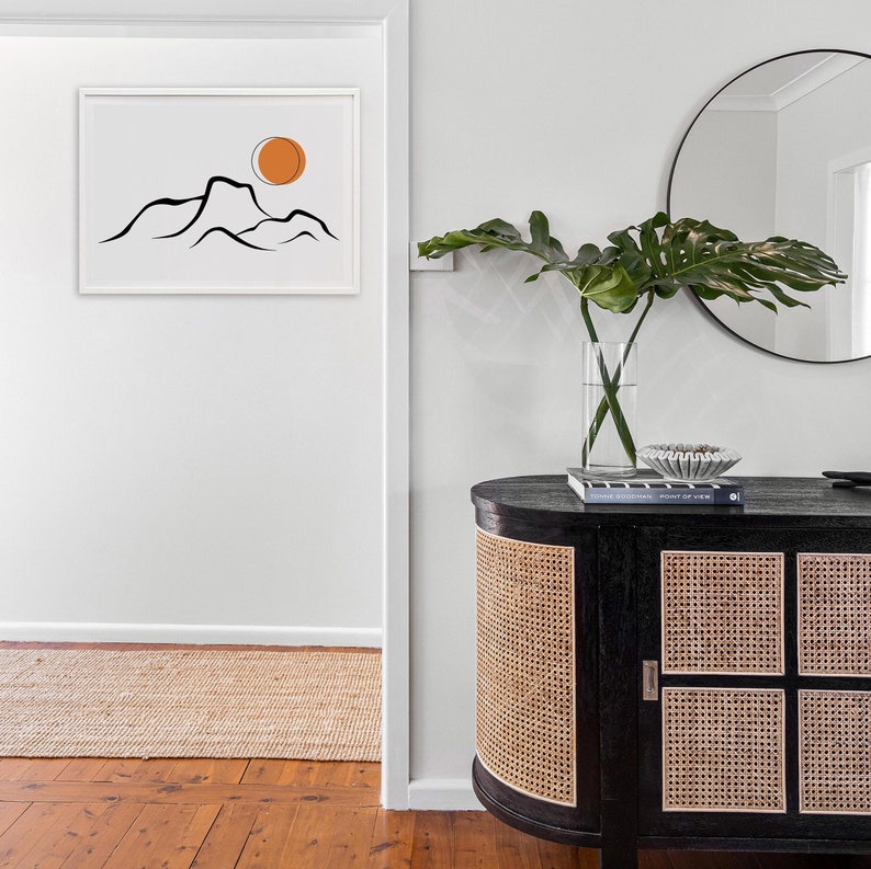 Mountain Artwork Modern Mountain Art Abstract Mountains Etsy