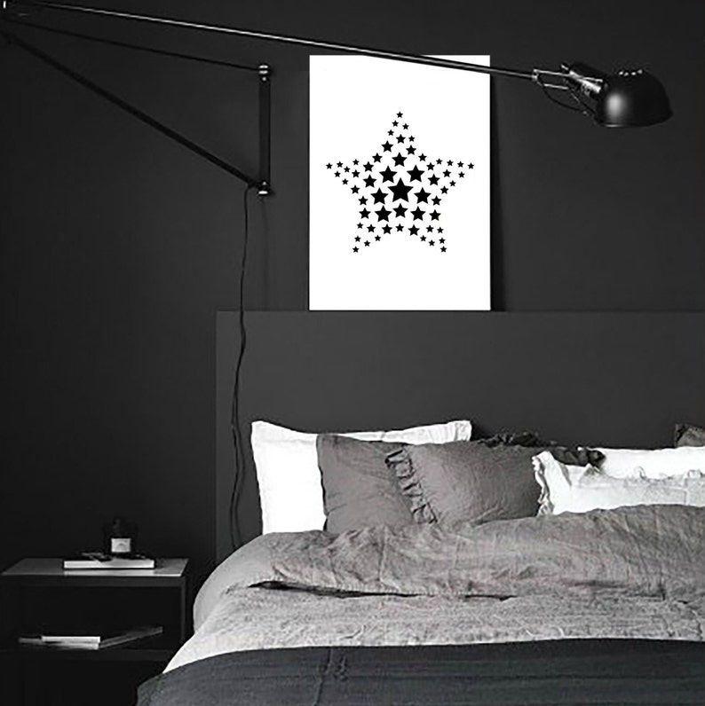 Star Poster Nursery Wall Art Star Png Star Cut File Stars Etsy