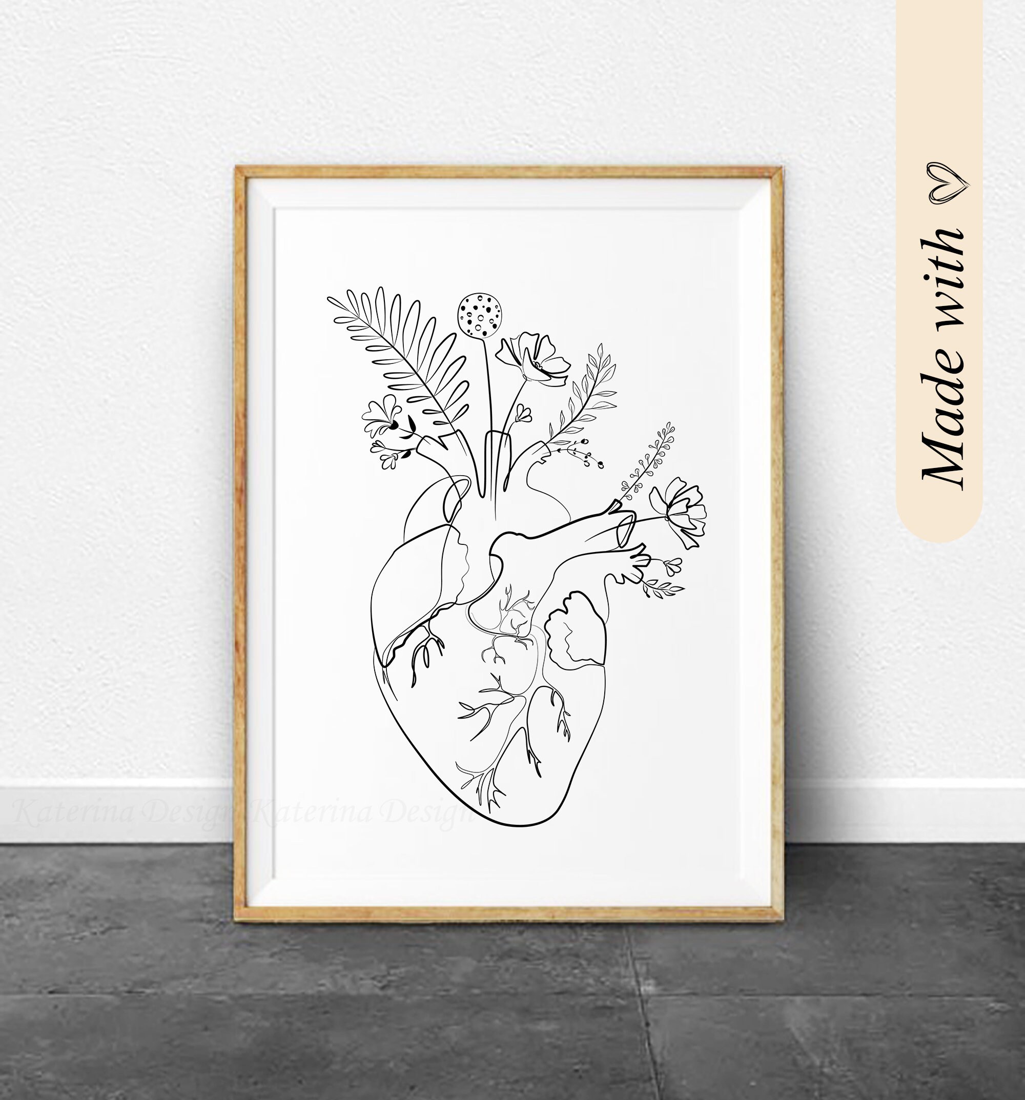 Anatomical Heart, Human Heart, Cardiologist Gift, Medical Poster ...