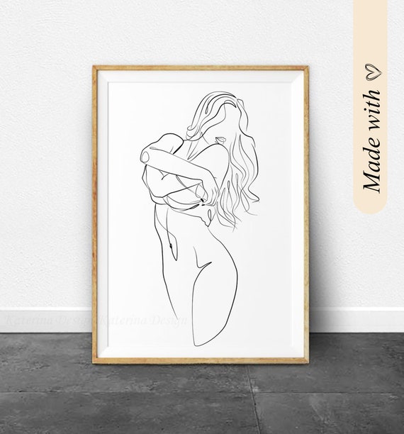 Woman Line Drawing, Nude Woman Print, Female Body Art, Naked Woman, Woman  Line Art, Figure Drawing, Female Line Drawing, Female Figure Art. - Etsy  Canada