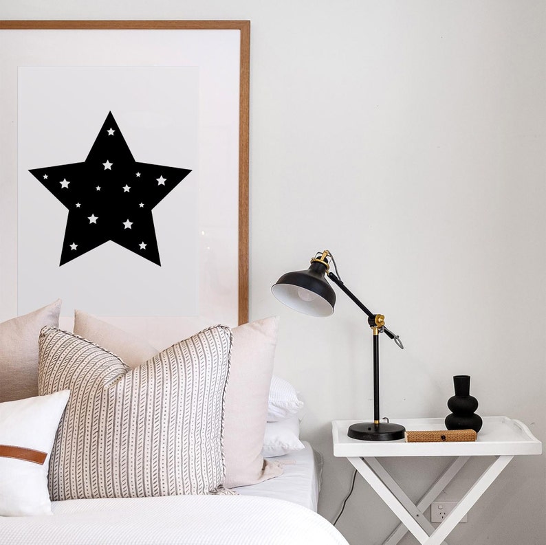 Star Poster Nursery Wall Art Star Png Star Cut File Stars Etsy