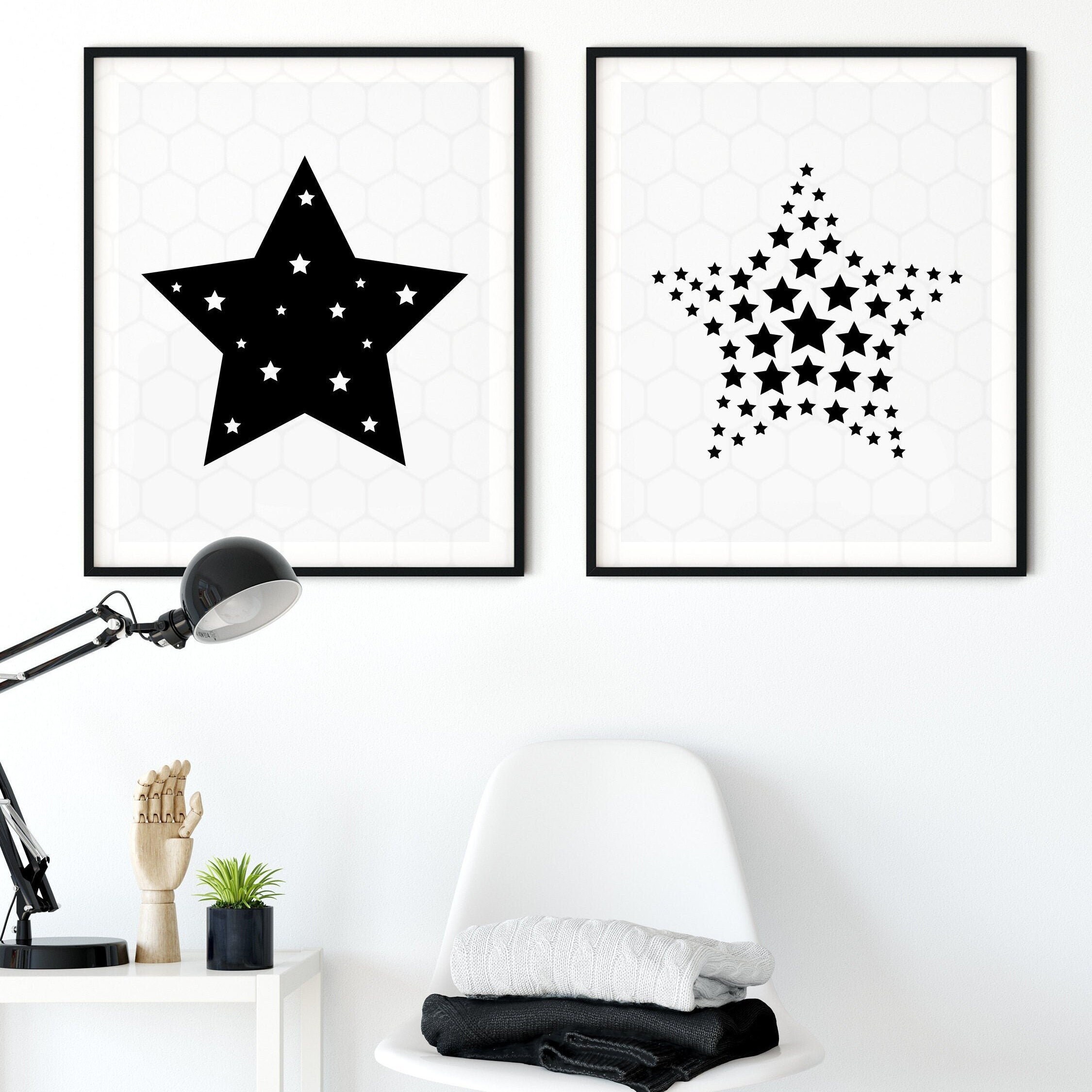 Star Poster Nursery Wall Art Star Png Star Cut File Stars Etsy