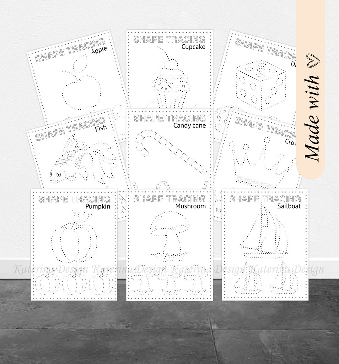 Shape Tracing, Coloring Pages, Preschool Worksheets, Tracing Worksheets