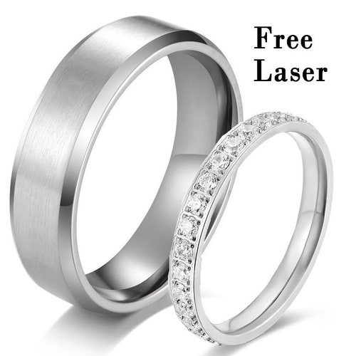 His and Her Promise Rings Couple Ring Set Promise Ring for Etsy