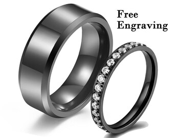 Black Wedding Set Etsy
