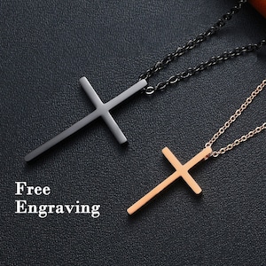 Matching cross necklace, Couples cross necklace,Waterproof Cross Necklace,