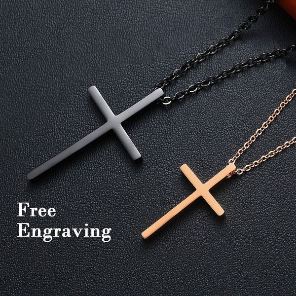 Matching cross necklace, Couples cross necklace,Waterproof Cross Necklace,