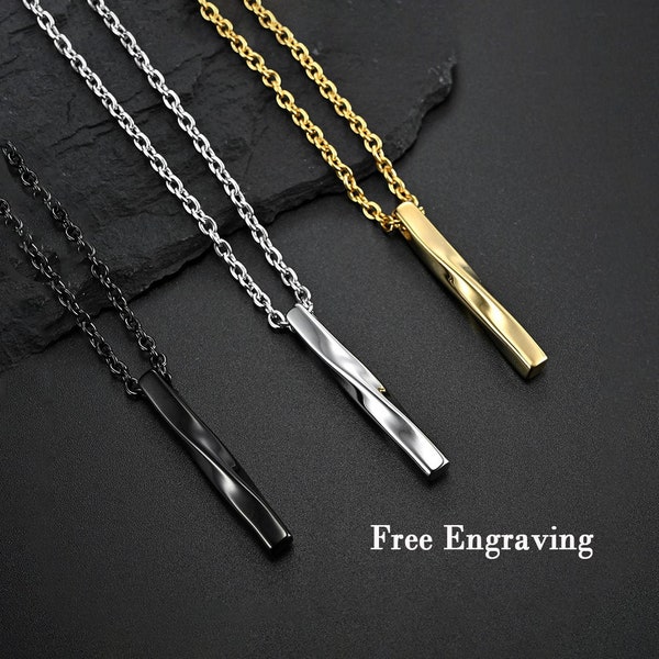 Gold Bar Necklace Etsy