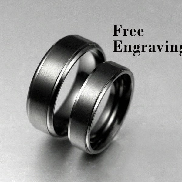 Ring for him,Engrave man ring,Engrave ring,black promise ring