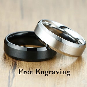 Rings for men,promise ring for him,engraved ring men