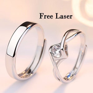 Silver Promise Rings for Couples His and Her Promise Rings Etsy UK
