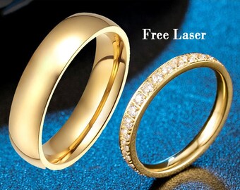 Wedding rings gold couple best sale 2019
