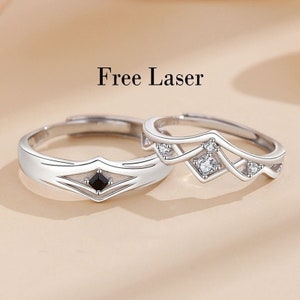 Sterling silver promise ring knight princess,couple rings